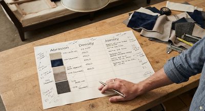 Fabric Rub Count, Foam Density, and Frame Joinery: A Buyer's Translation Guide