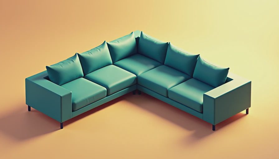 Visual context for leather sectional