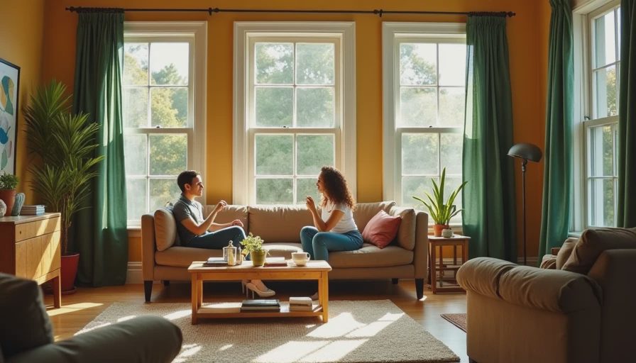 Visual context for small couch