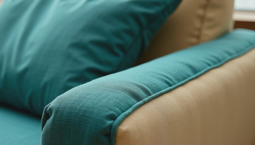 Visual context for performance fabric sofa