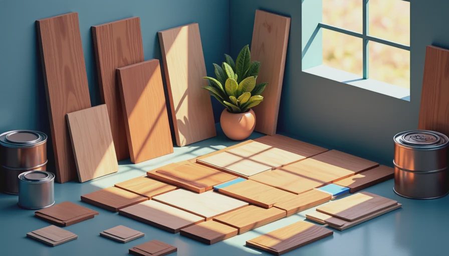 Visual context for wood finishes