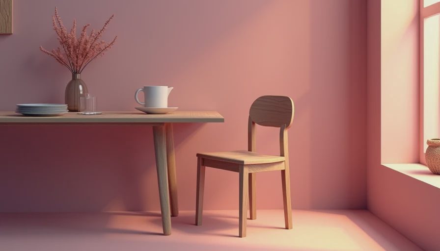 Visual context for kitchen table and chairs