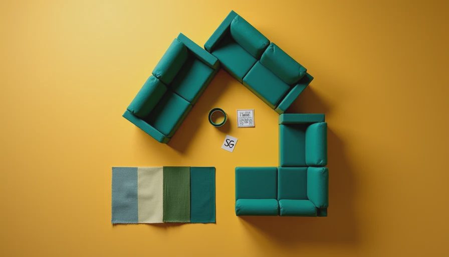 Visual context for l shaped sectional