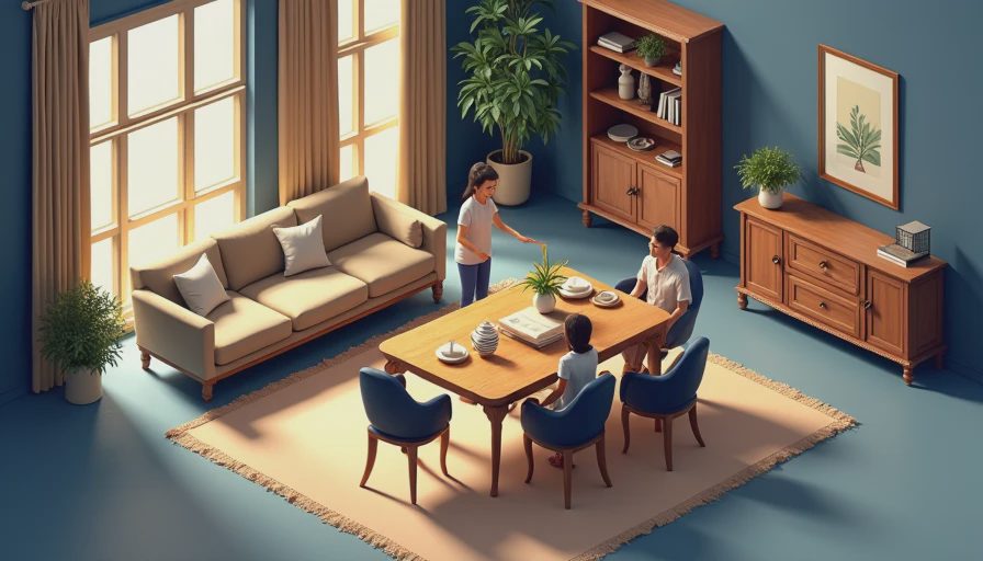 Illustration for traditional furniture