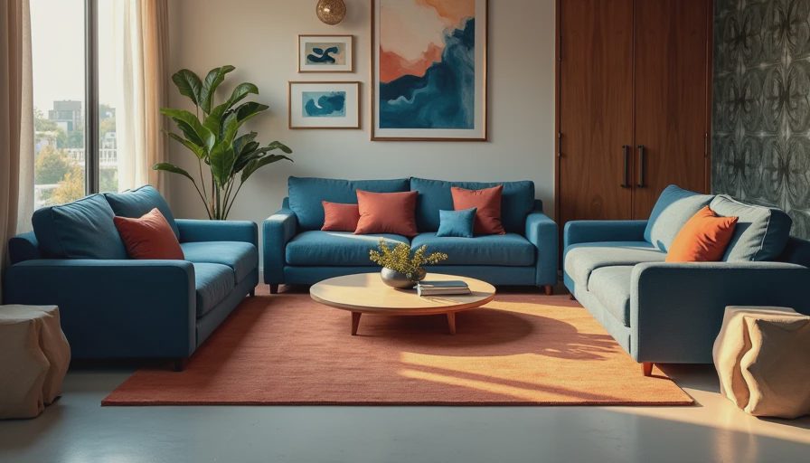 Visual context for sofa set
